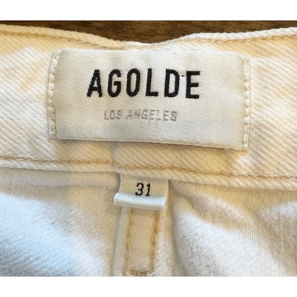 NWT AGOLDE White Parker Vintage Cut Off Short Button Fly Size 31 - Picture 6 of 8